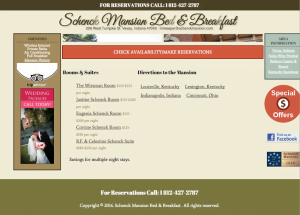 schenck mansion's old website