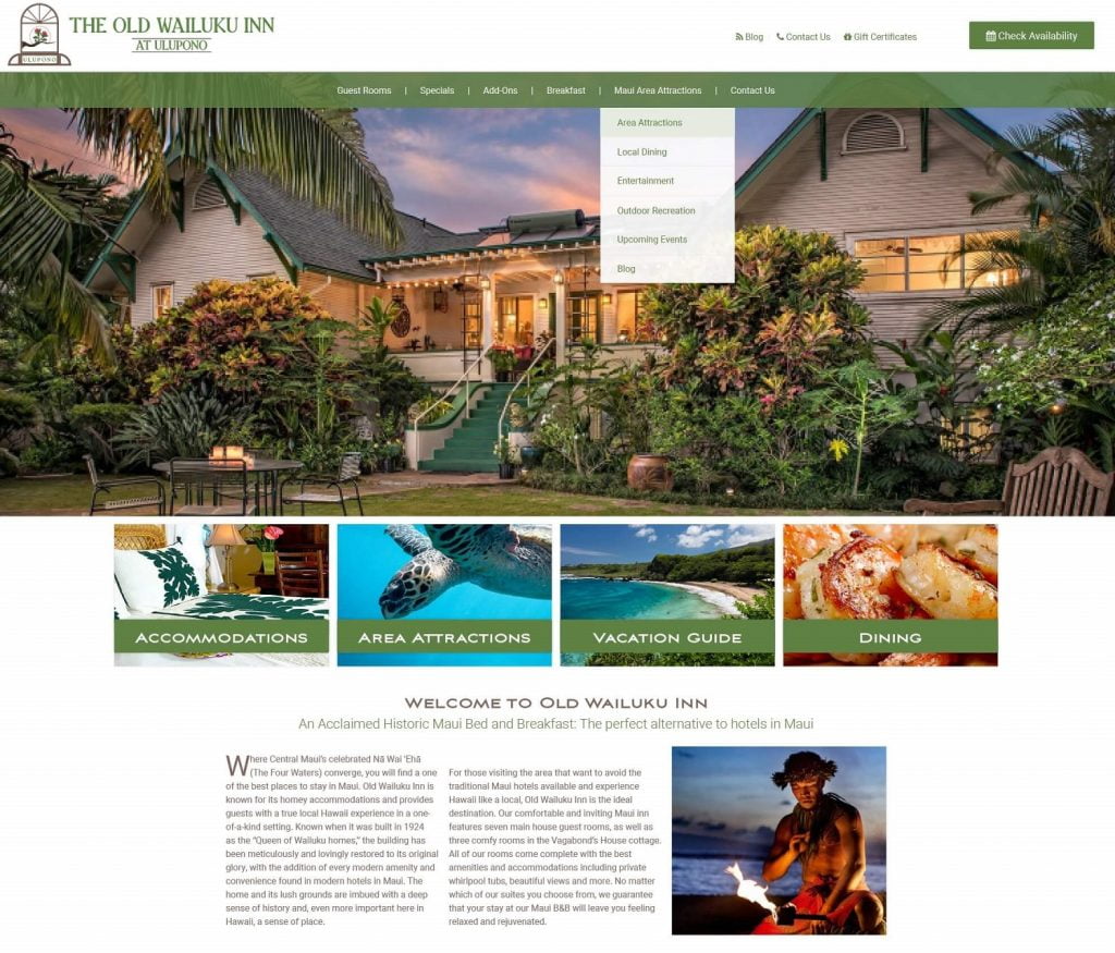 The Best Bed and Breakfast Website Design Inspiration Q4Launch