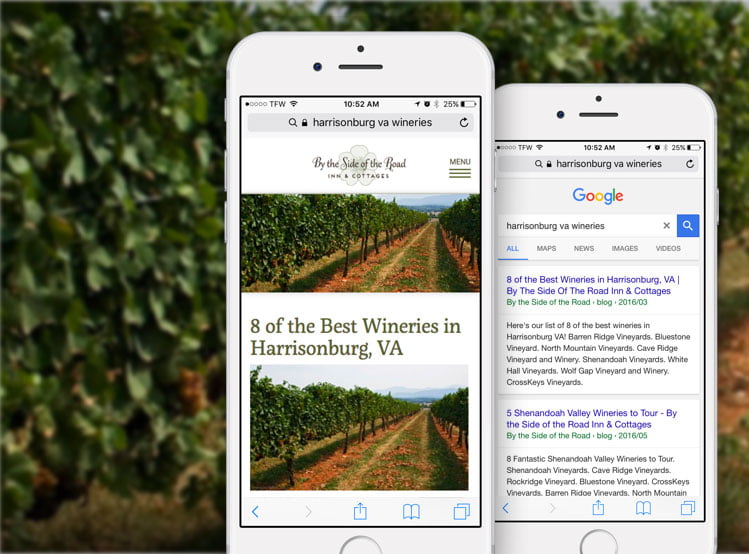 blog design on our gorgeous responsive boutique hotel website design