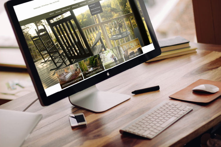 desktop boutique hotel website design