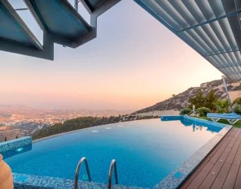 luxury pool with a great view at a hotel or vacation rental to help understand what is yield management