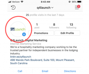 Screenshot of Q4Launch Instagram avatar reading "Q4Launch"