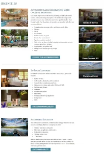 Amenities Page
