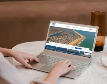 Person browsing Vacation Rentals