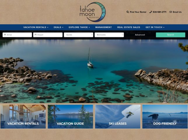 tahoe moon properties homepage screenshot